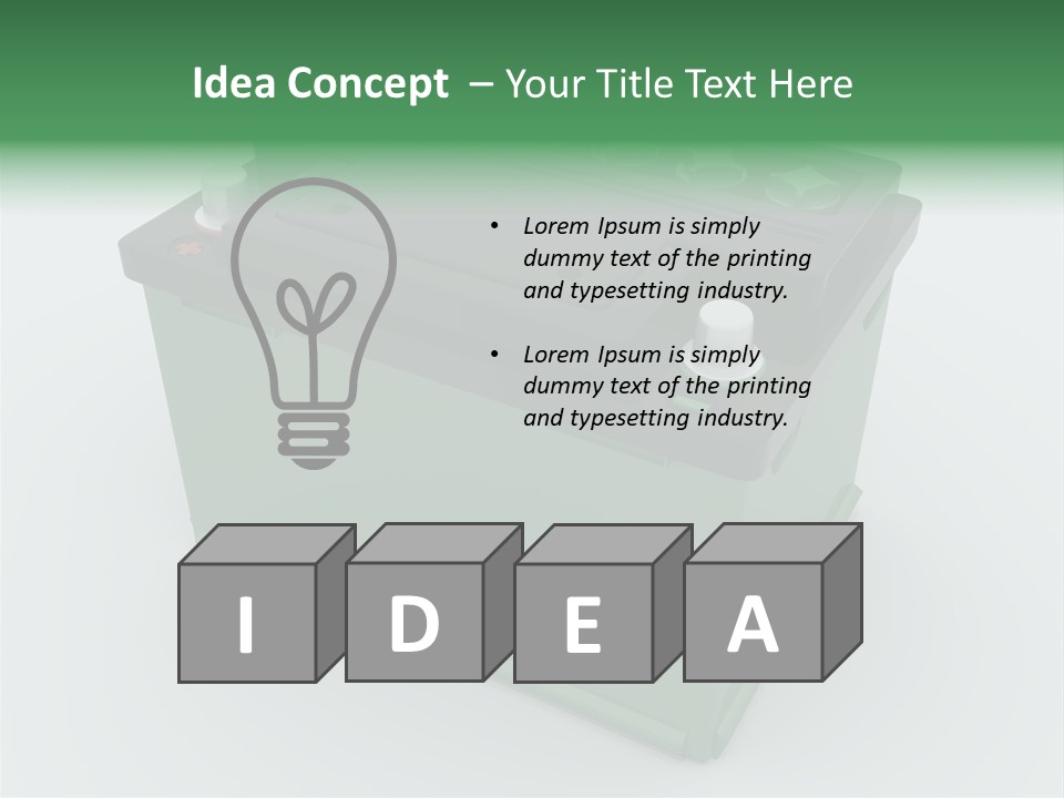 Isolated Electricity Only PowerPoint Template