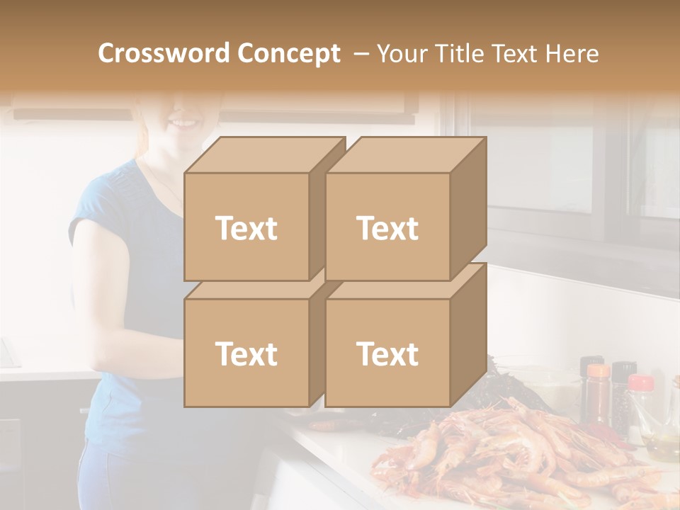 Marine Product Gourmet Shrimp PowerPoint Template