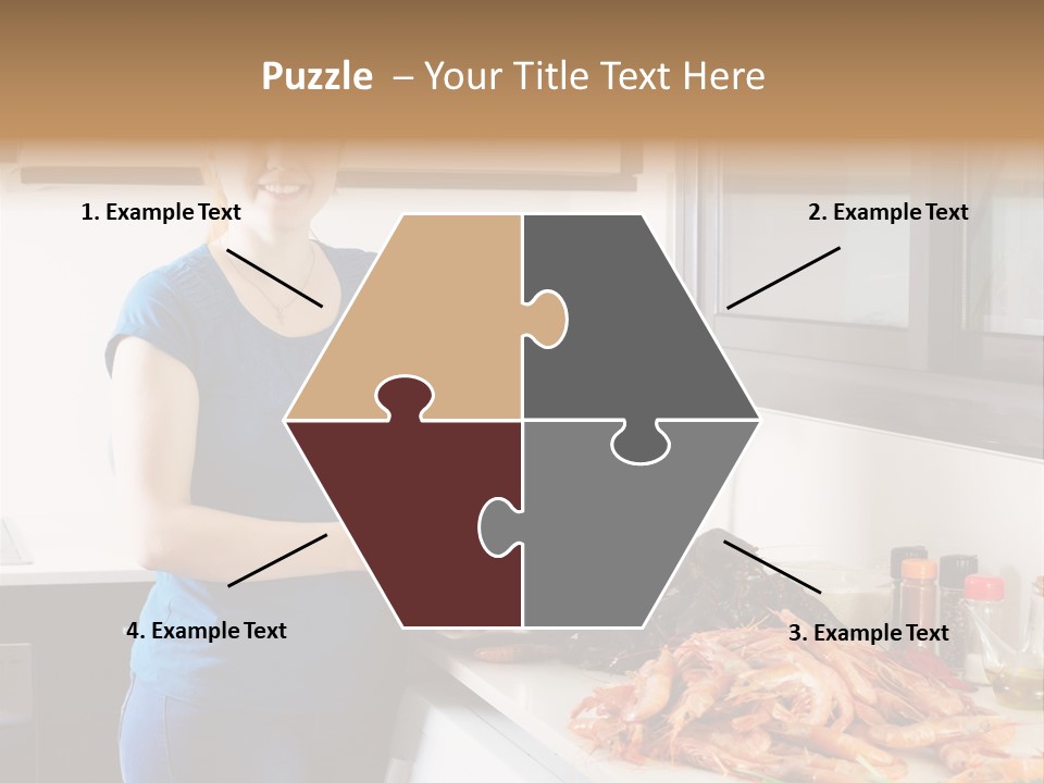 Marine Product Gourmet Shrimp PowerPoint Template