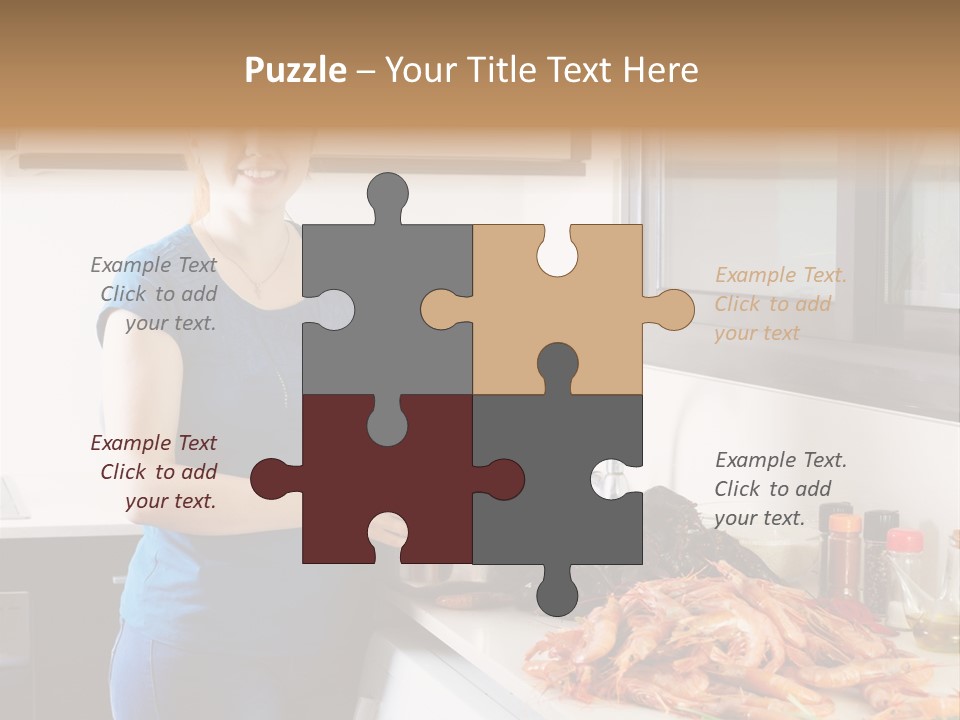 Marine Product Gourmet Shrimp PowerPoint Template