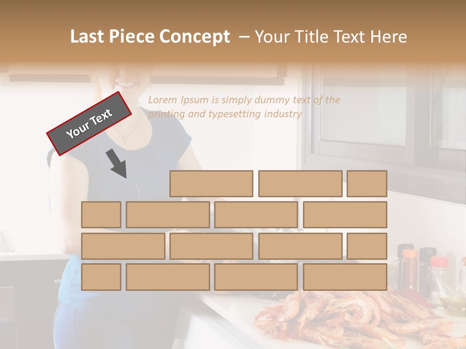 Marine Product Gourmet Shrimp PowerPoint Template
