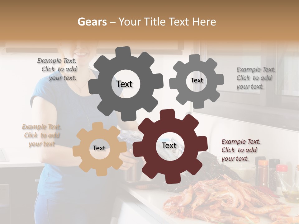 Marine Product Gourmet Shrimp PowerPoint Template