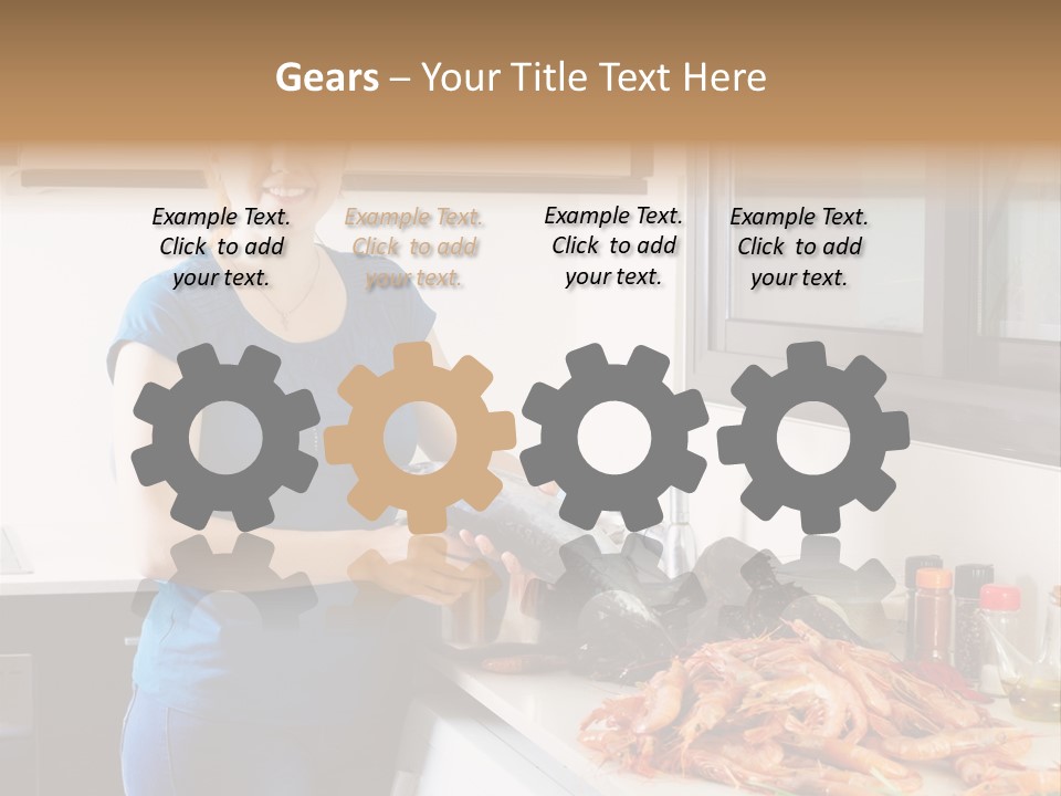 Marine Product Gourmet Shrimp PowerPoint Template