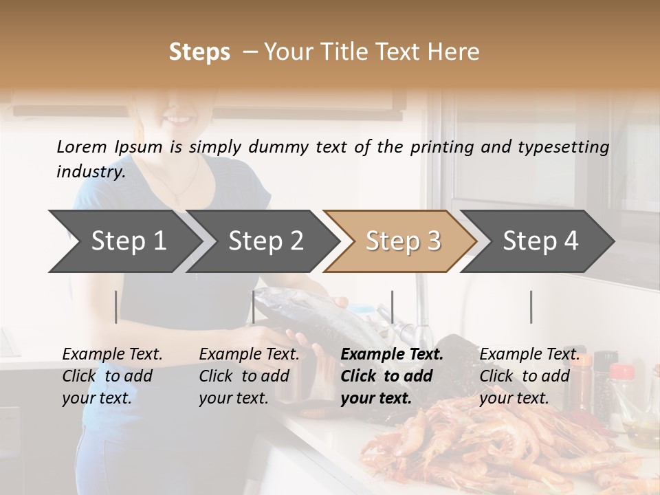 Marine Product Gourmet Shrimp PowerPoint Template