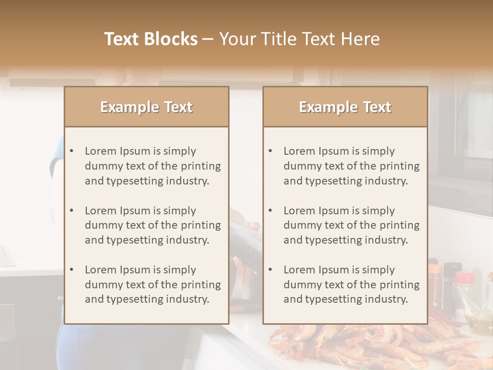 Marine Product Gourmet Shrimp PowerPoint Template