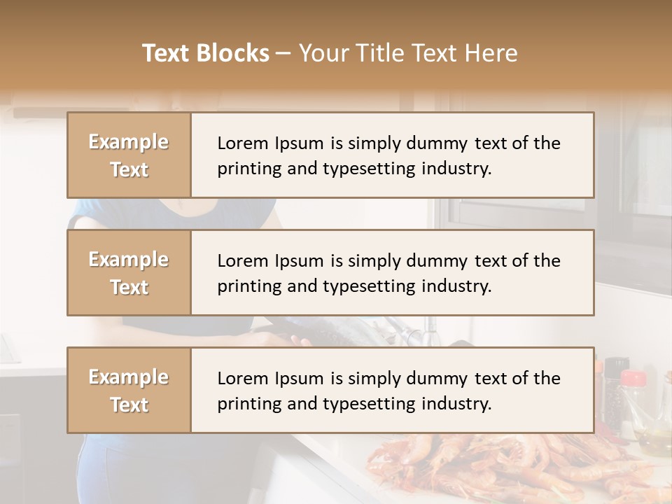 Marine Product Gourmet Shrimp PowerPoint Template