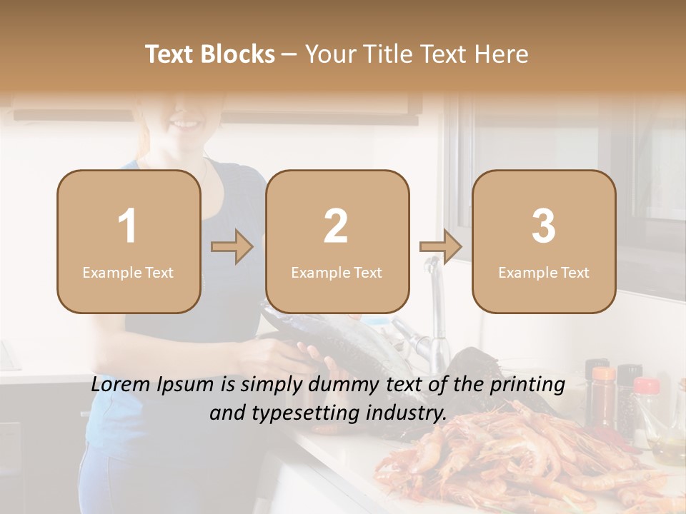 Marine Product Gourmet Shrimp PowerPoint Template