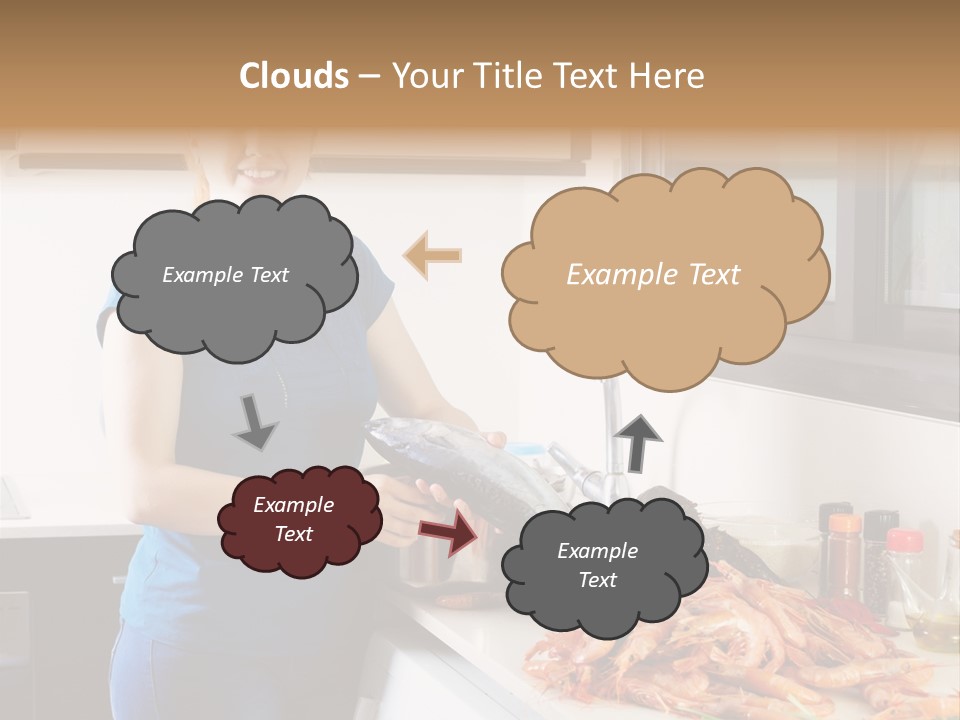 Marine Product Gourmet Shrimp PowerPoint Template