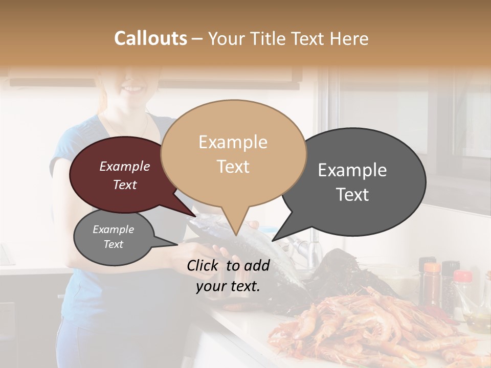 Marine Product Gourmet Shrimp PowerPoint Template