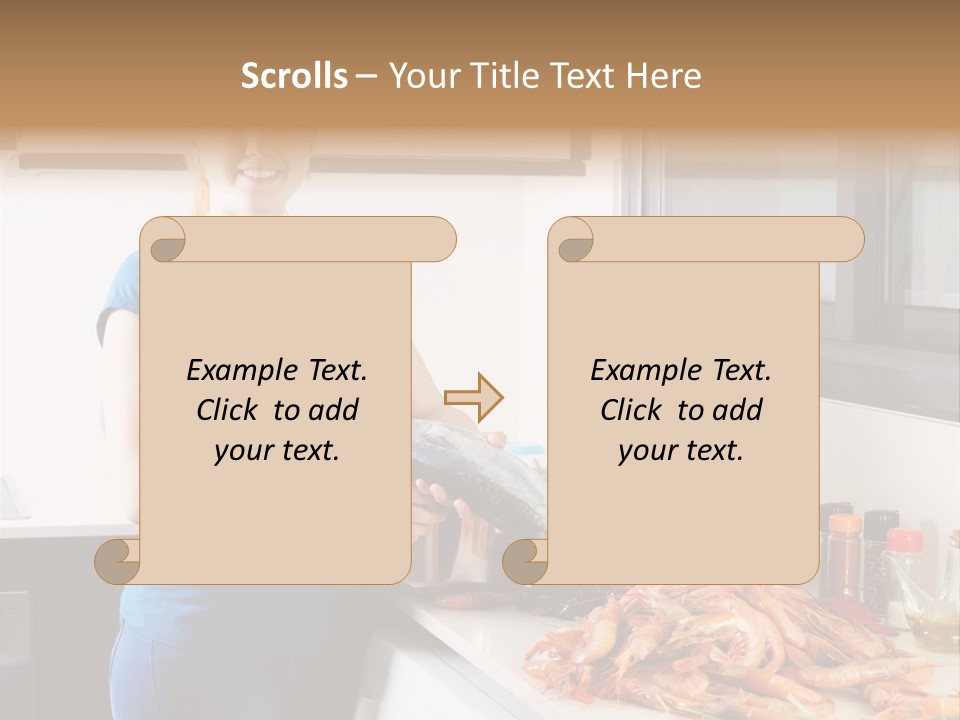 Marine Product Gourmet Shrimp PowerPoint Template