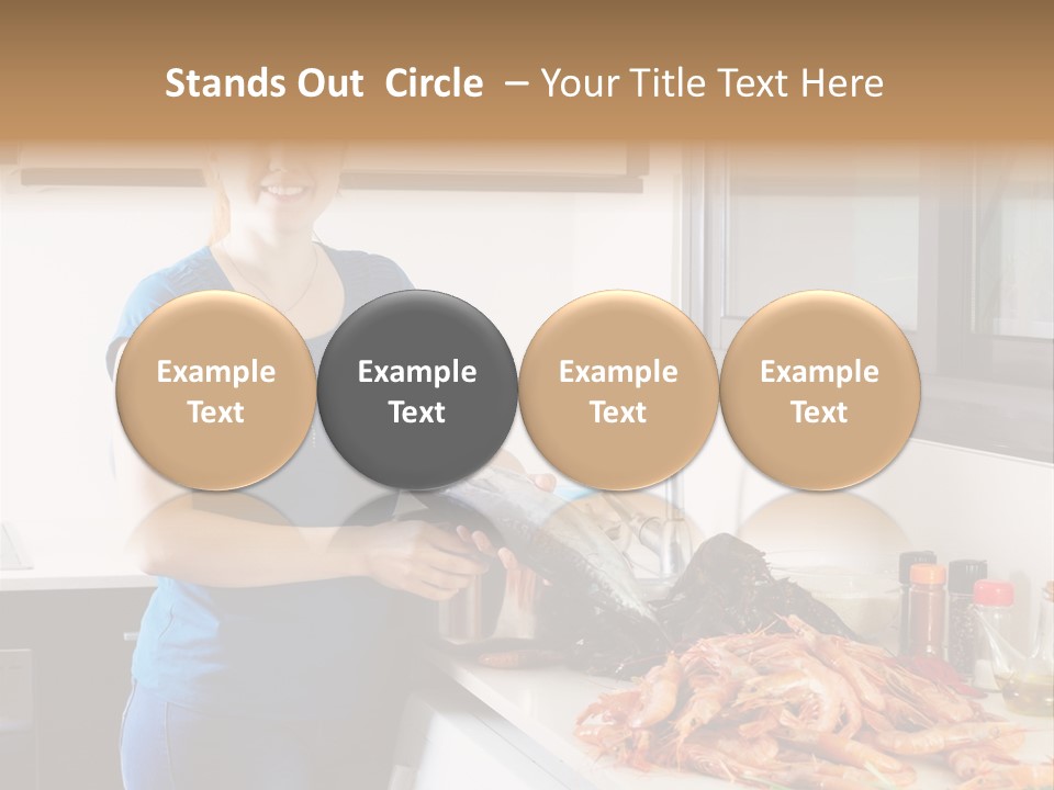 Marine Product Gourmet Shrimp PowerPoint Template