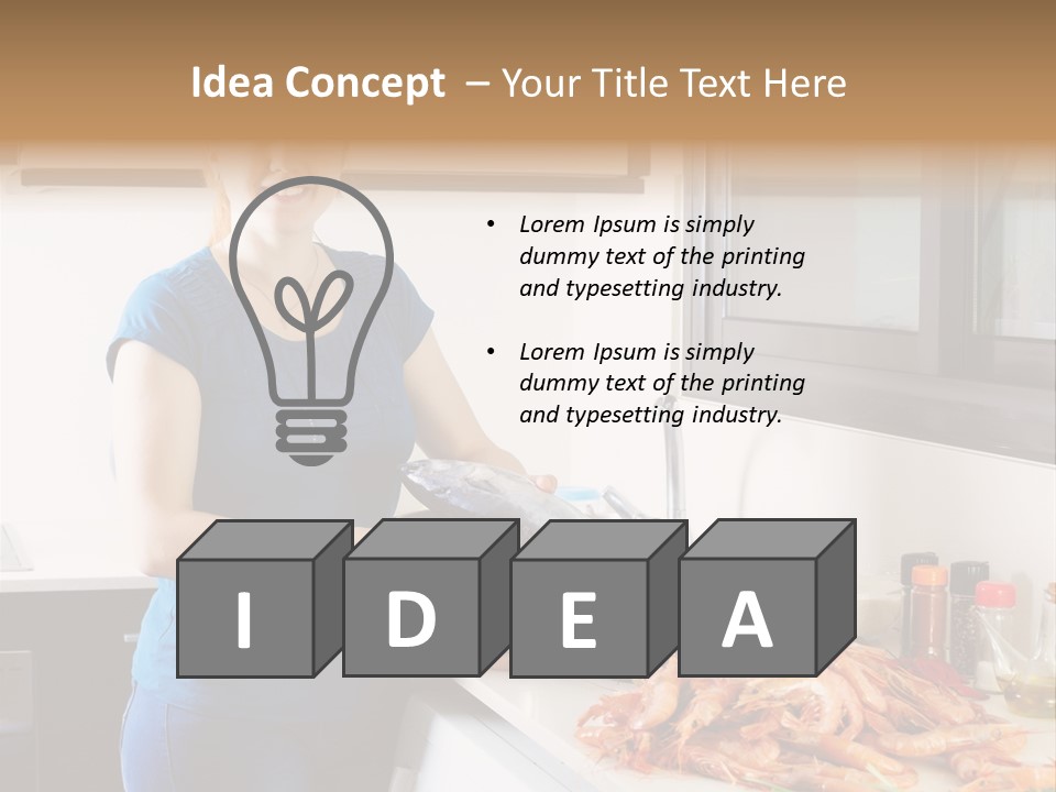 Marine Product Gourmet Shrimp PowerPoint Template