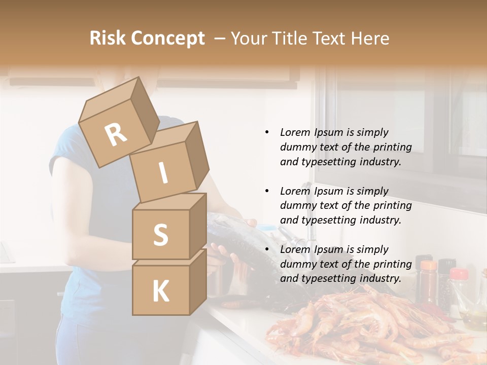 Marine Product Gourmet Shrimp PowerPoint Template