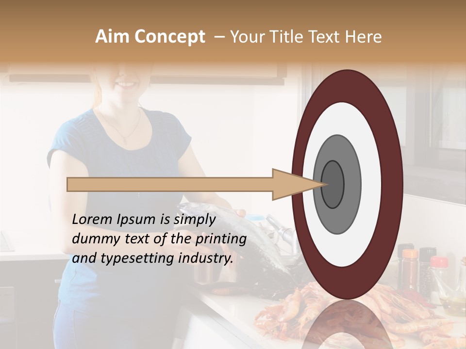 Marine Product Gourmet Shrimp PowerPoint Template