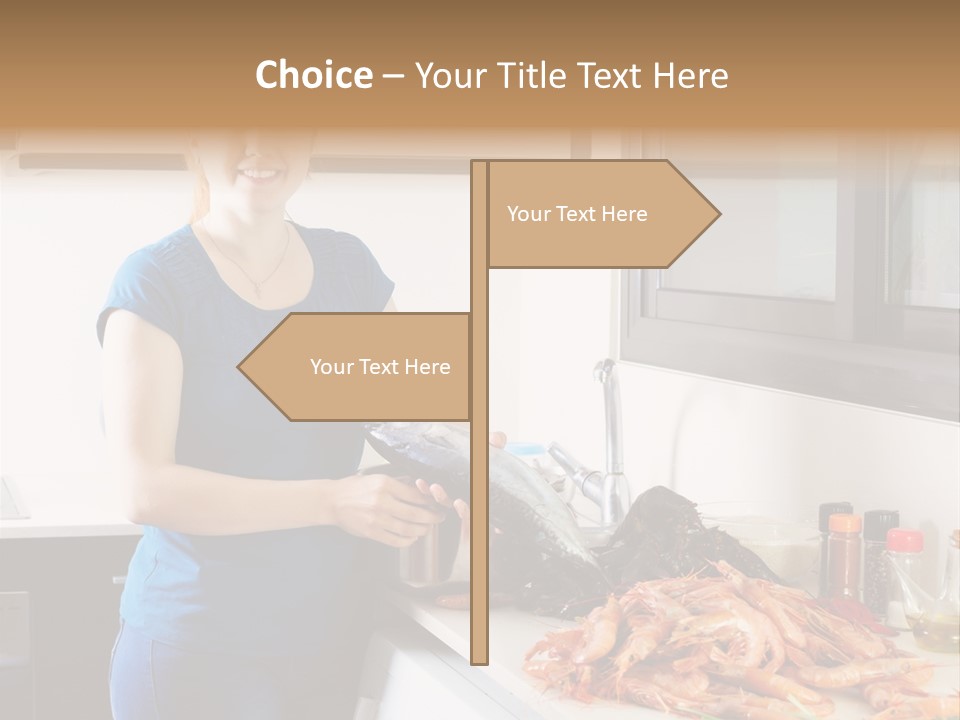 Marine Product Gourmet Shrimp PowerPoint Template