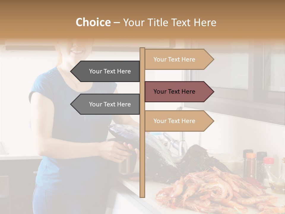 Marine Product Gourmet Shrimp PowerPoint Template