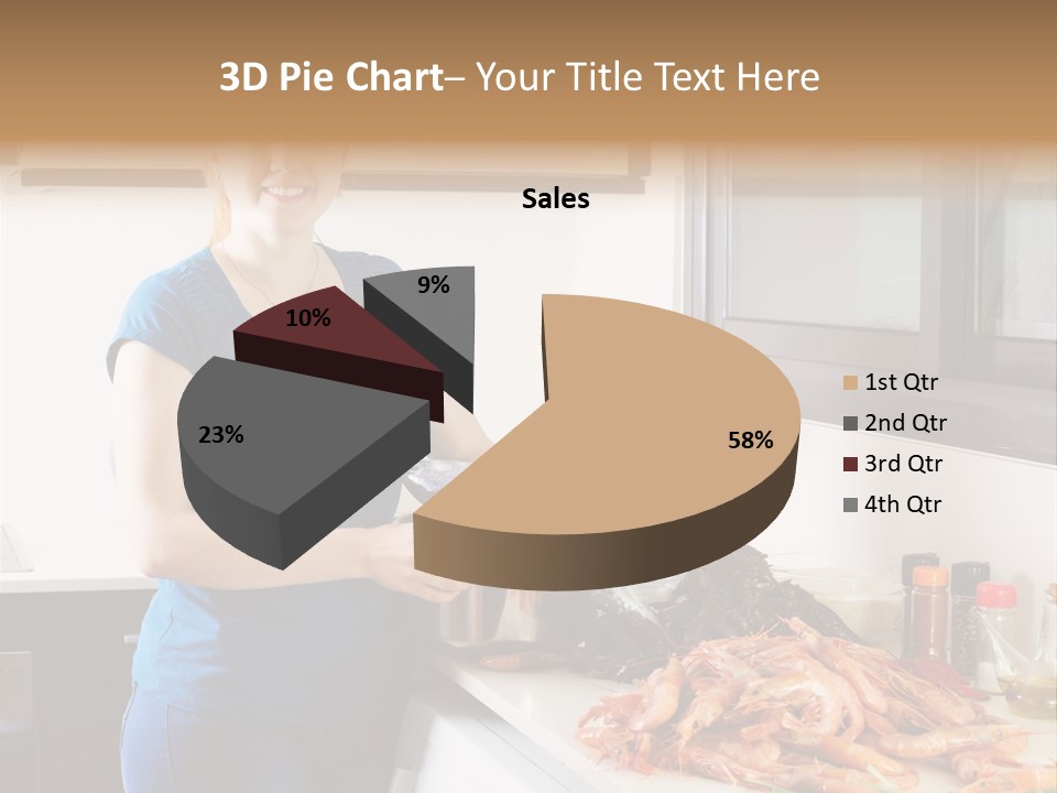 Marine Product Gourmet Shrimp PowerPoint Template