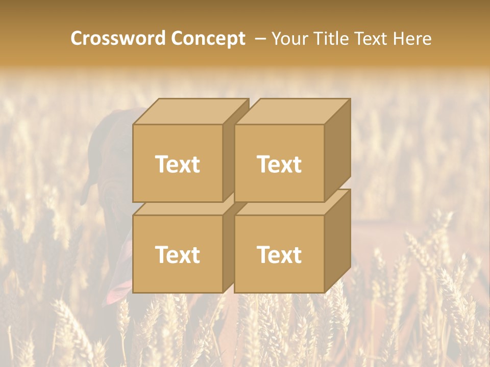 Portrait Dog Agricultural PowerPoint Template