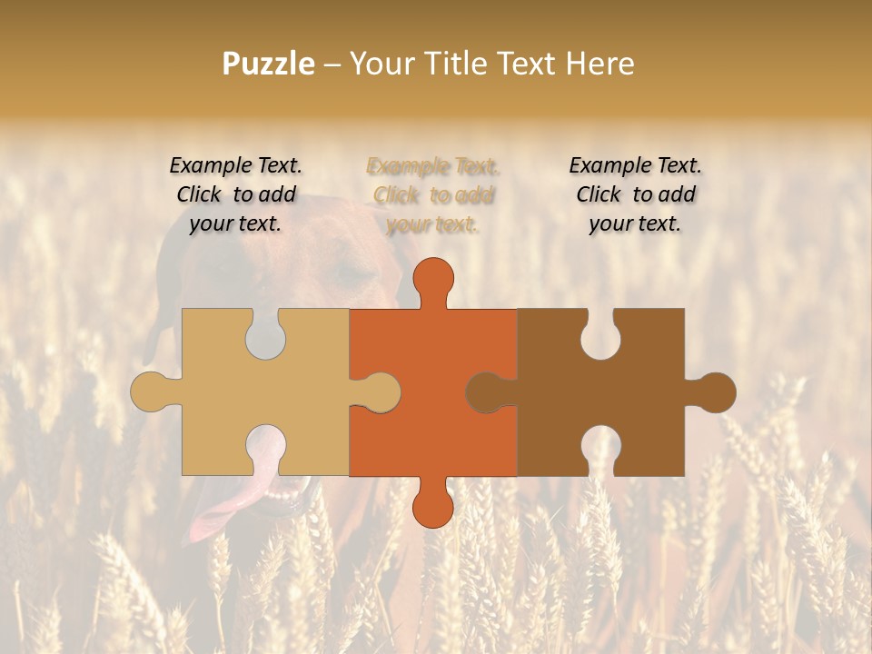 Portrait Dog Agricultural PowerPoint Template