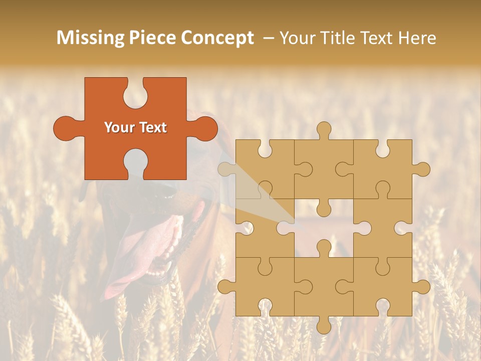 Portrait Dog Agricultural PowerPoint Template