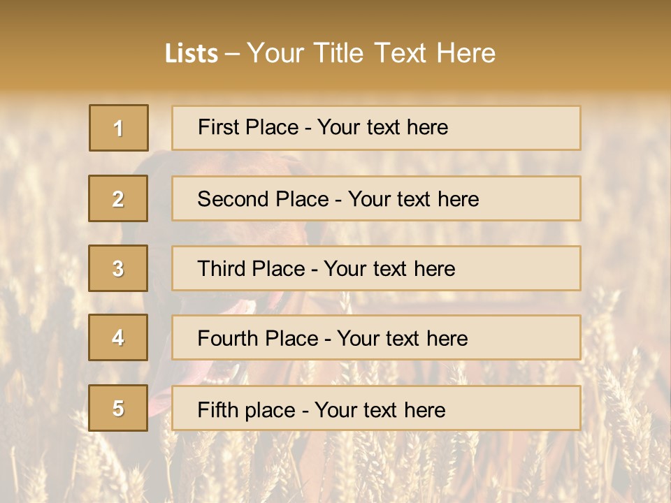 Portrait Dog Agricultural PowerPoint Template