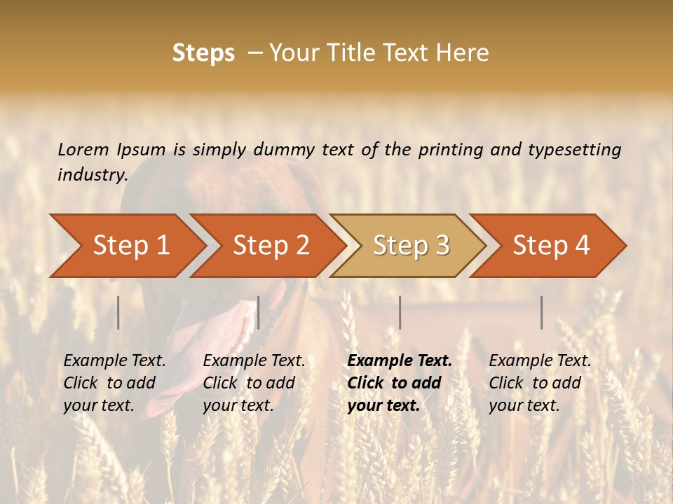 Portrait Dog Agricultural PowerPoint Template