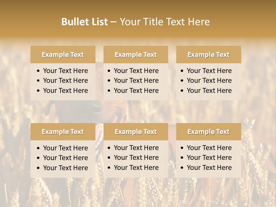 Portrait Dog Agricultural PowerPoint Template