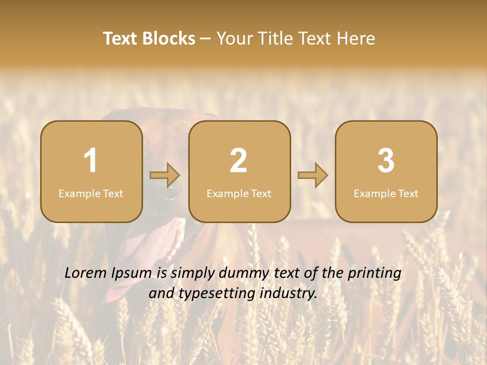 Portrait Dog Agricultural PowerPoint Template