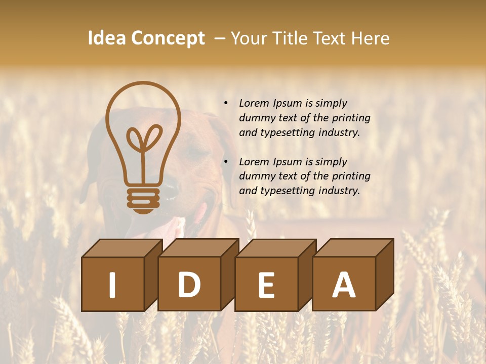 Portrait Dog Agricultural PowerPoint Template