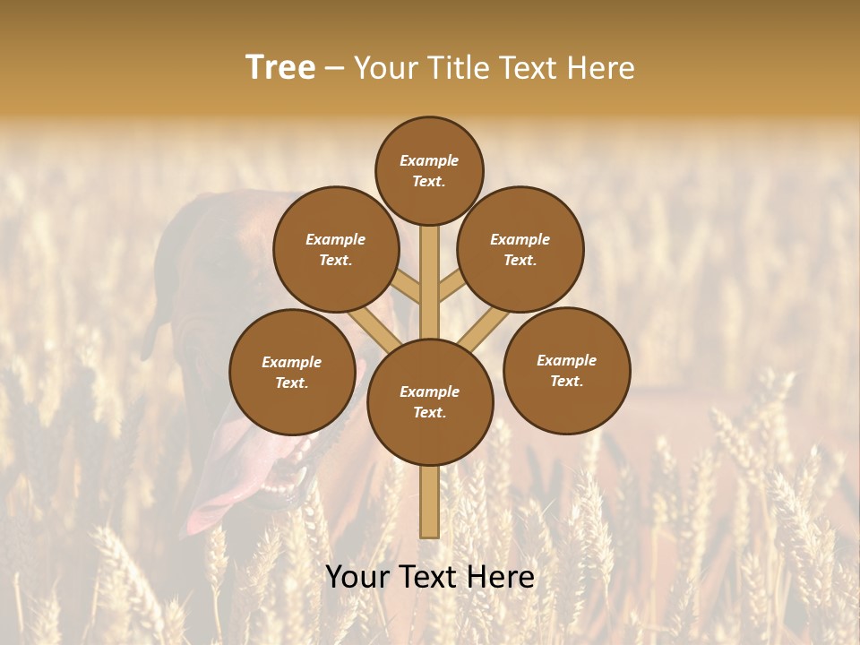 Portrait Dog Agricultural PowerPoint Template