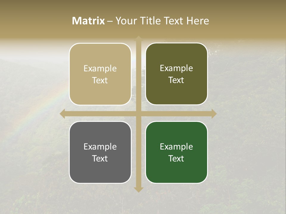 A Rainbow In The Sky Over A Forest PowerPoint Template