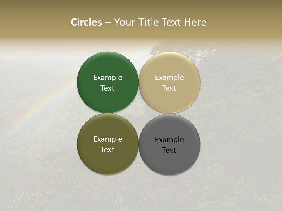 A Rainbow In The Sky Over A Forest PowerPoint Template