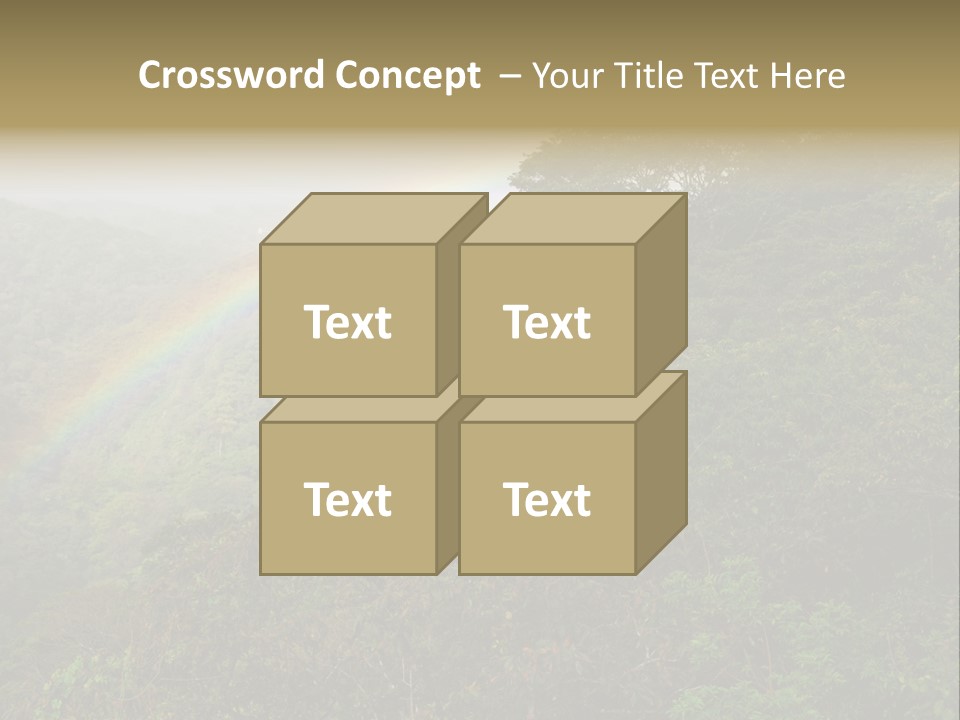 A Rainbow In The Sky Over A Forest PowerPoint Template