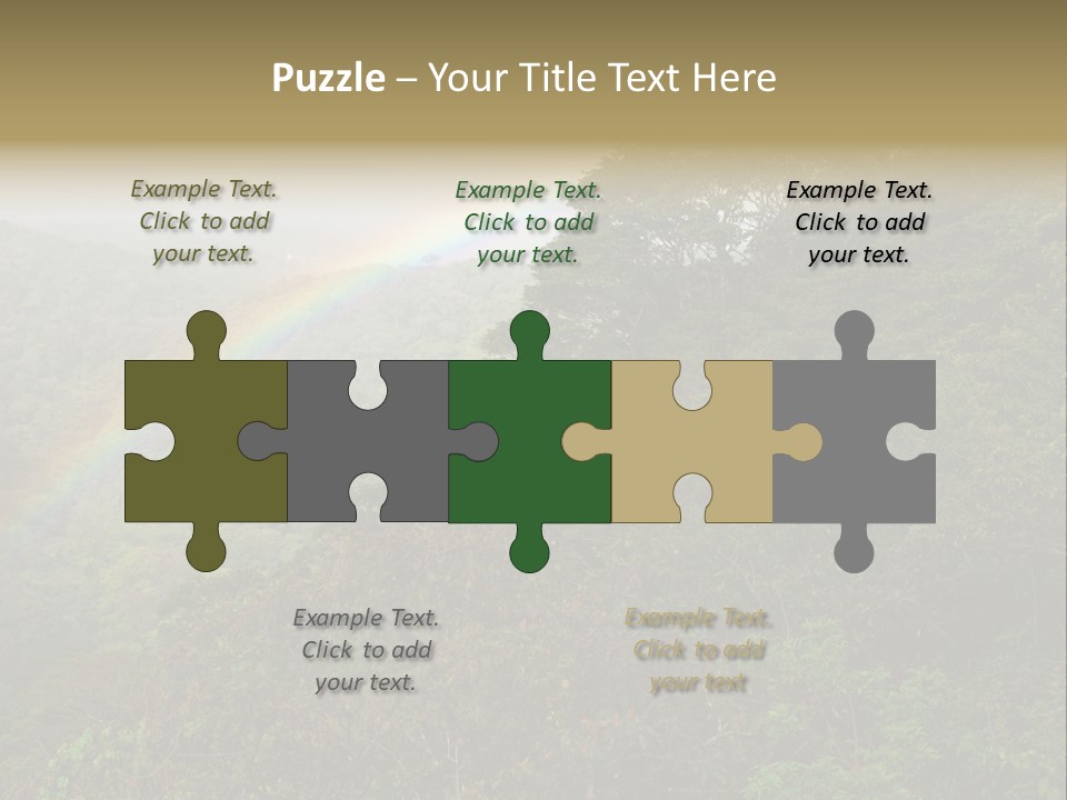 A Rainbow In The Sky Over A Forest PowerPoint Template