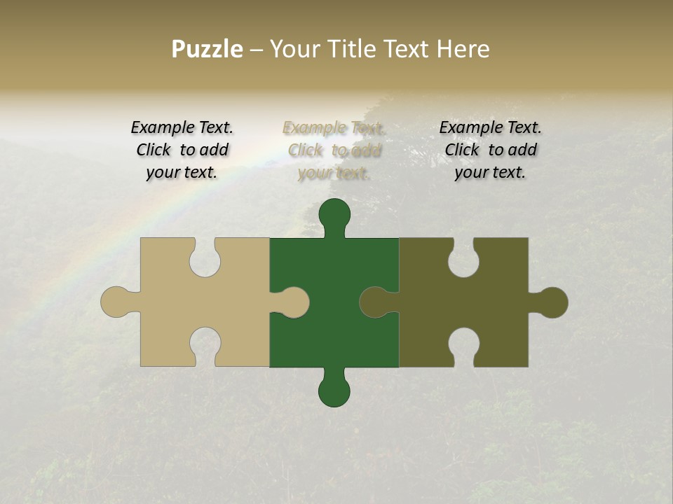 A Rainbow In The Sky Over A Forest PowerPoint Template