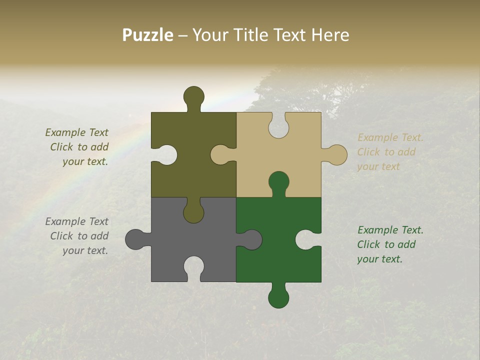 A Rainbow In The Sky Over A Forest PowerPoint Template