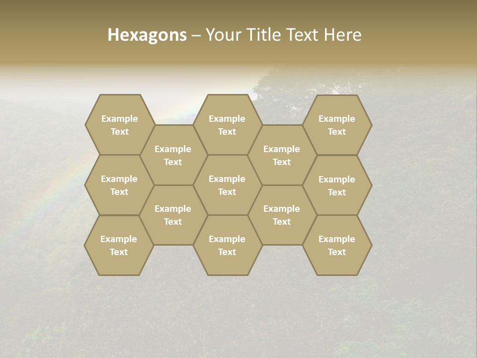 A Rainbow In The Sky Over A Forest PowerPoint Template