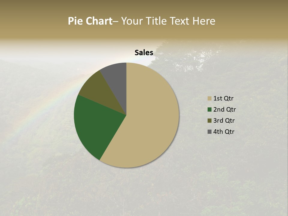 A Rainbow In The Sky Over A Forest PowerPoint Template