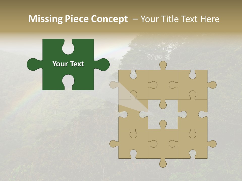 A Rainbow In The Sky Over A Forest PowerPoint Template