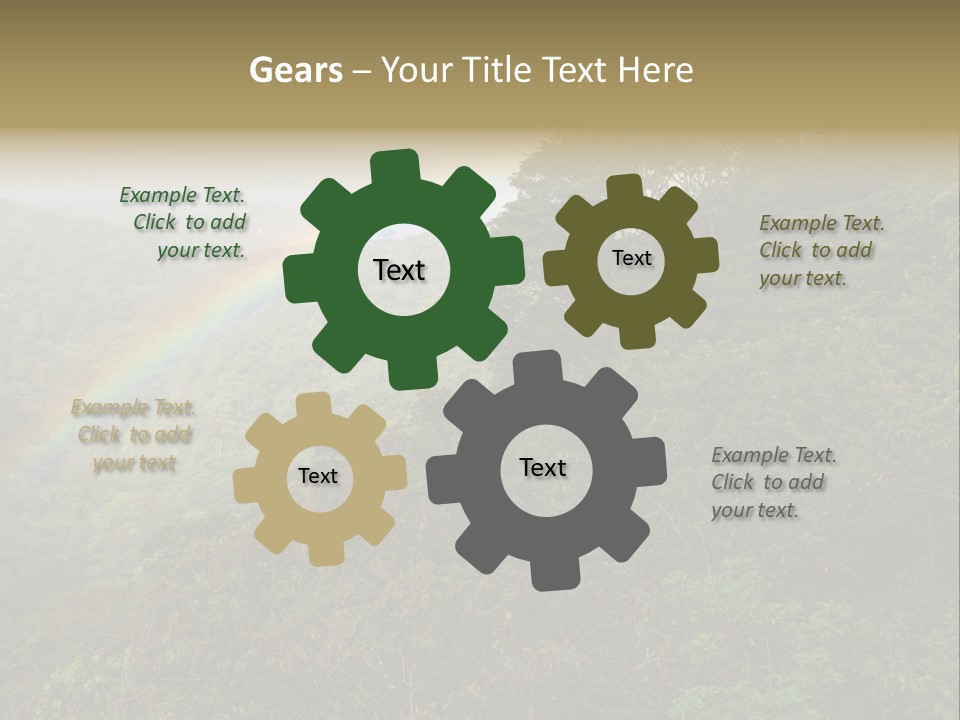 A Rainbow In The Sky Over A Forest PowerPoint Template