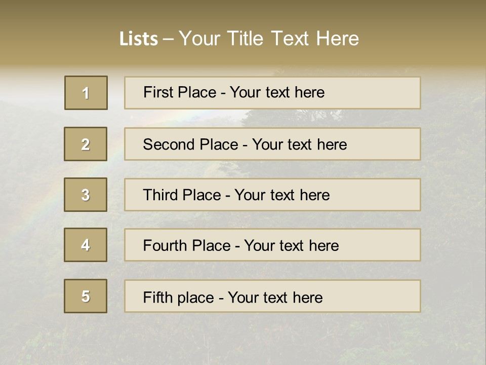 A Rainbow In The Sky Over A Forest PowerPoint Template