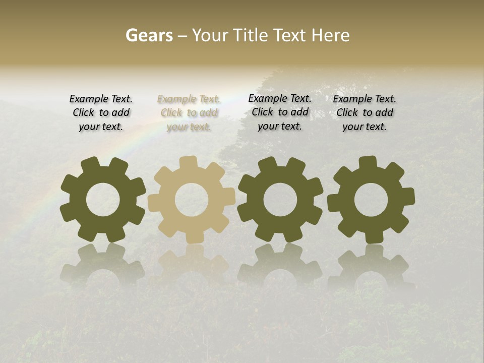 A Rainbow In The Sky Over A Forest PowerPoint Template