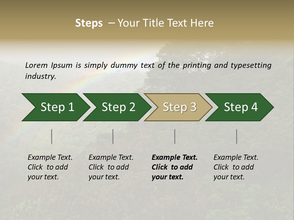 A Rainbow In The Sky Over A Forest PowerPoint Template