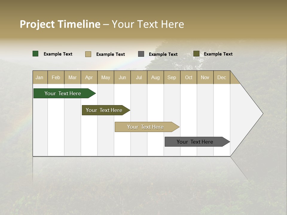 A Rainbow In The Sky Over A Forest PowerPoint Template