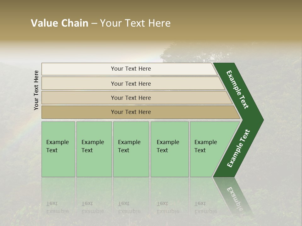 A Rainbow In The Sky Over A Forest PowerPoint Template