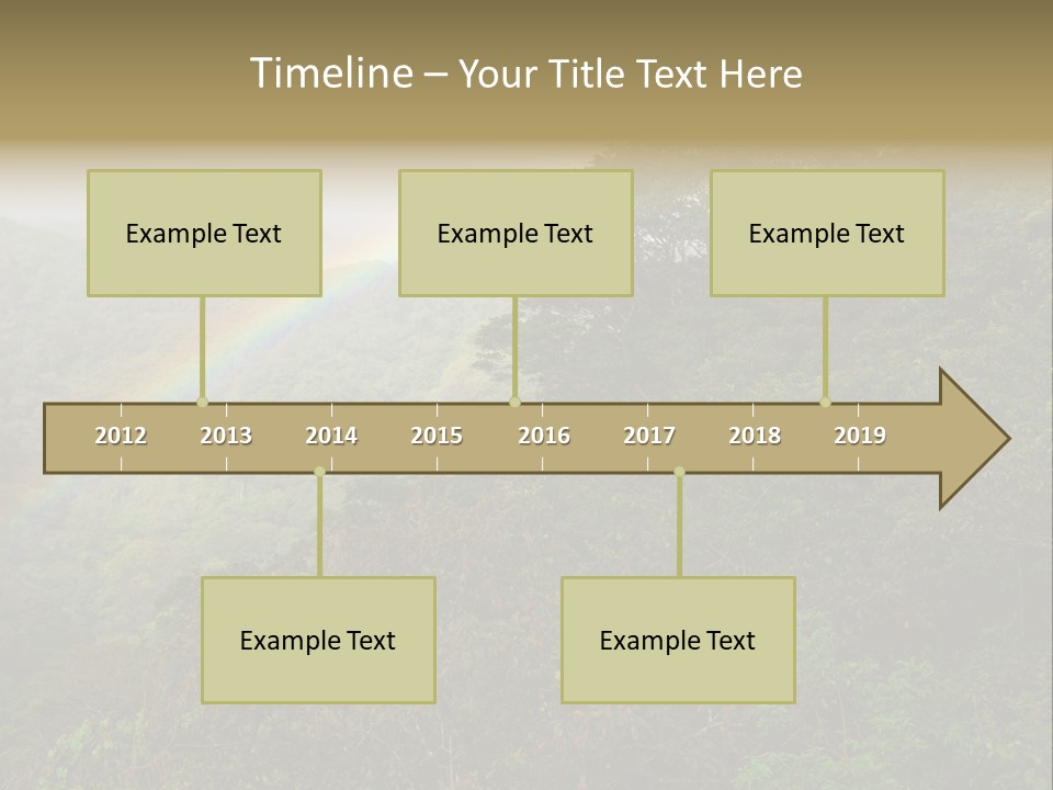 A Rainbow In The Sky Over A Forest PowerPoint Template