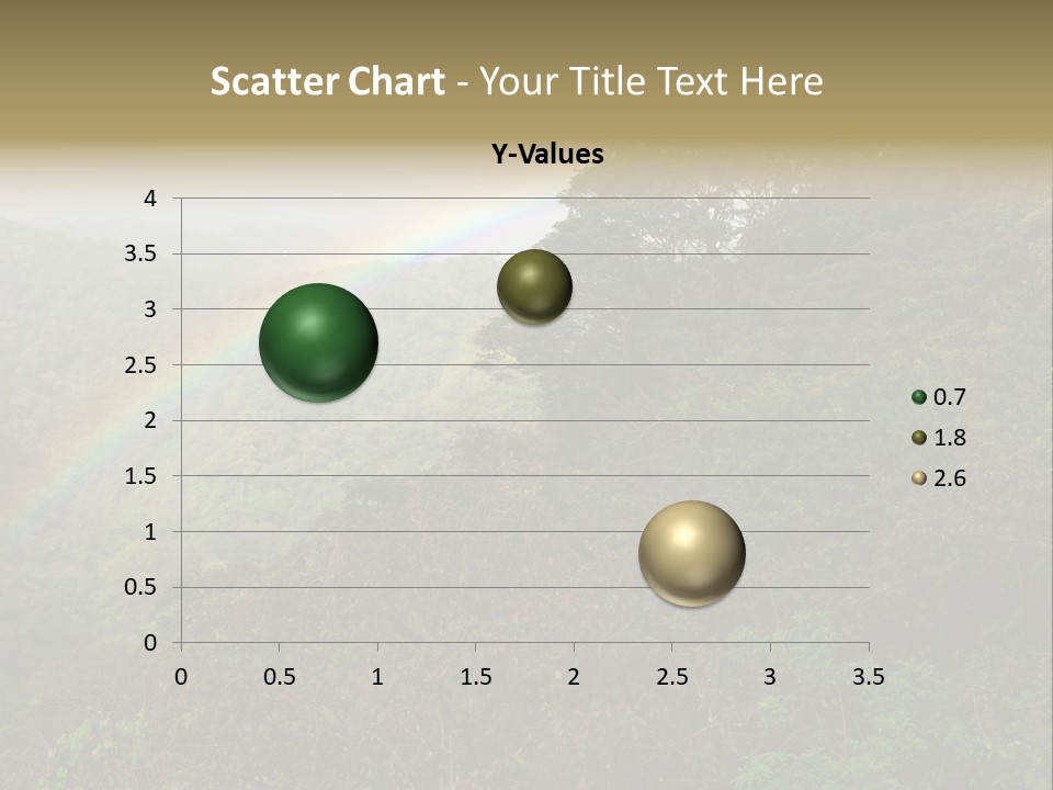 A Rainbow In The Sky Over A Forest PowerPoint Template