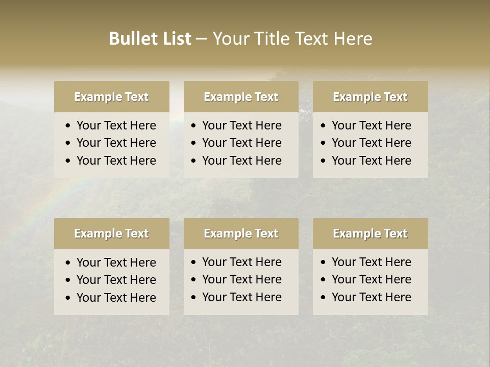 A Rainbow In The Sky Over A Forest PowerPoint Template