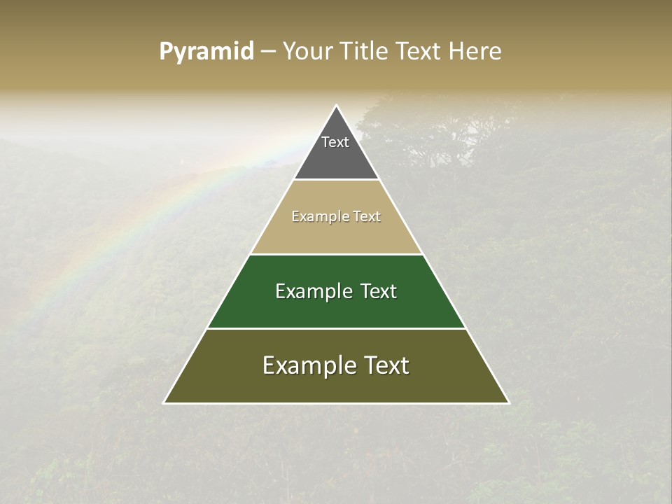 A Rainbow In The Sky Over A Forest PowerPoint Template