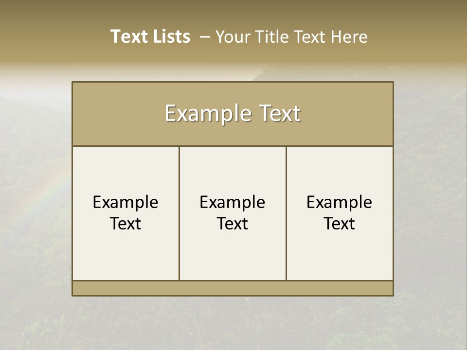 A Rainbow In The Sky Over A Forest PowerPoint Template